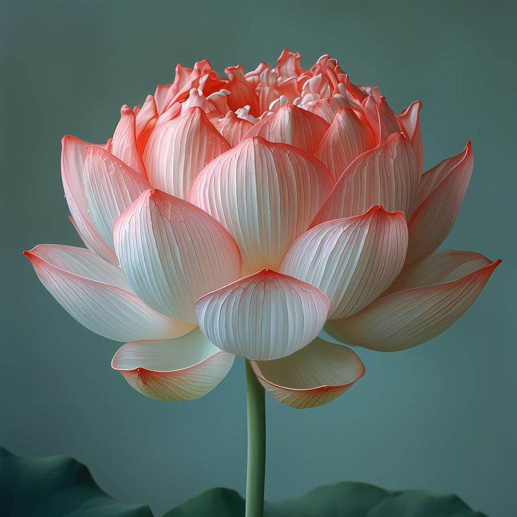 Lotus Flower,Red Lotus,White Petals