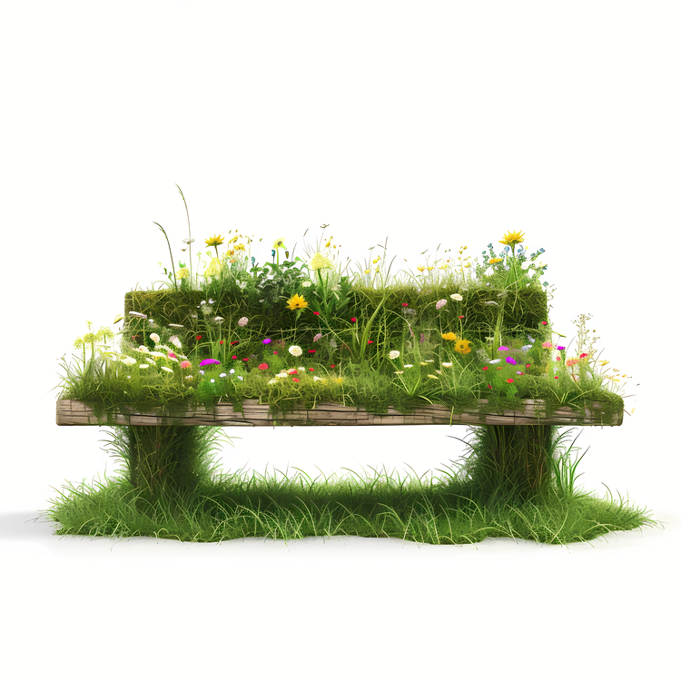 Grass Bench,Garden,Nature