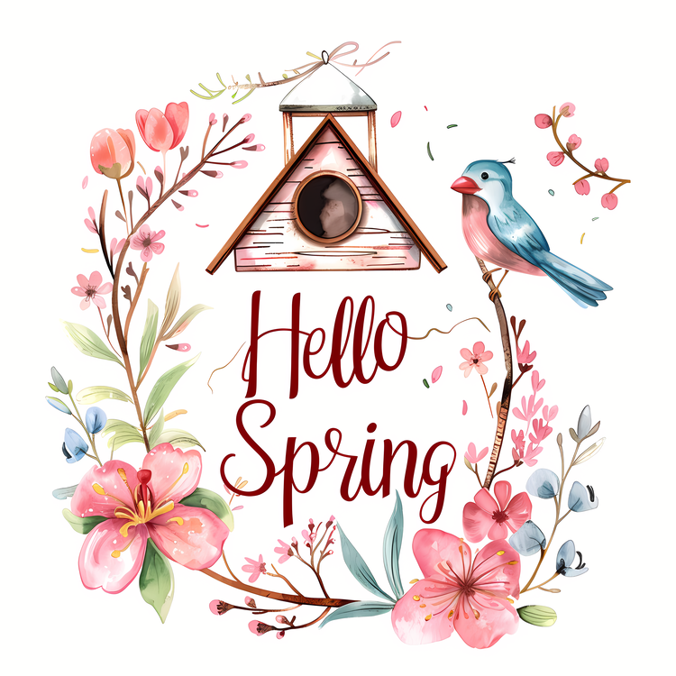 Hello Spring,Spring Decoration,Floral Background