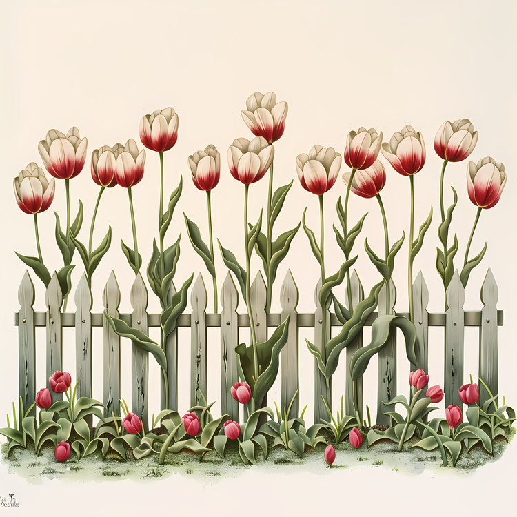 Garden Fence,Img,Tulips