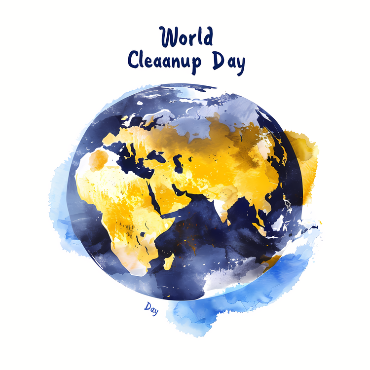 World Cleanup Day,Watercolor,Earth