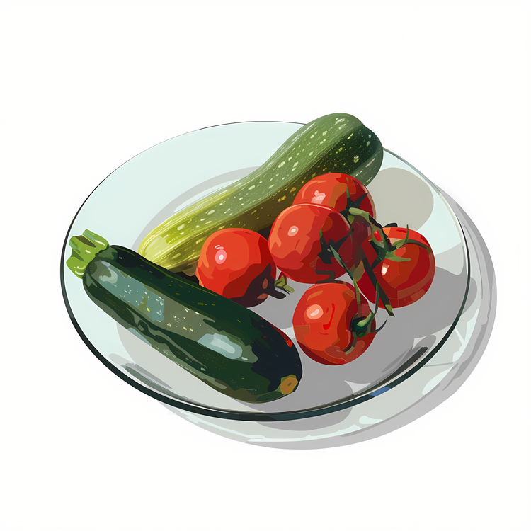 Zucchini,Tomatoes,Cucumber