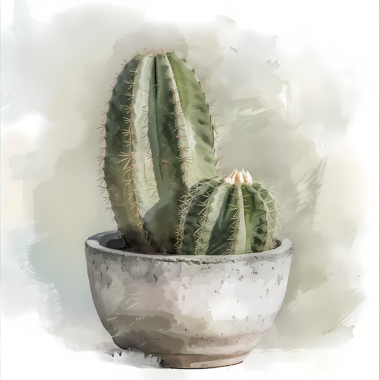 Cactus In Pot,Cactus,Plant