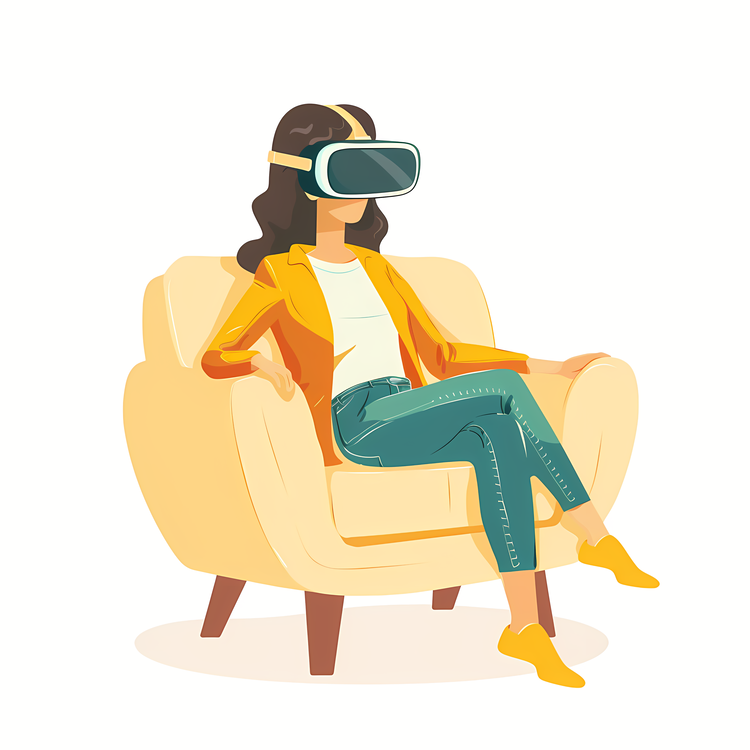 Wearing Vr Headset,Virtual Reality,Avatar