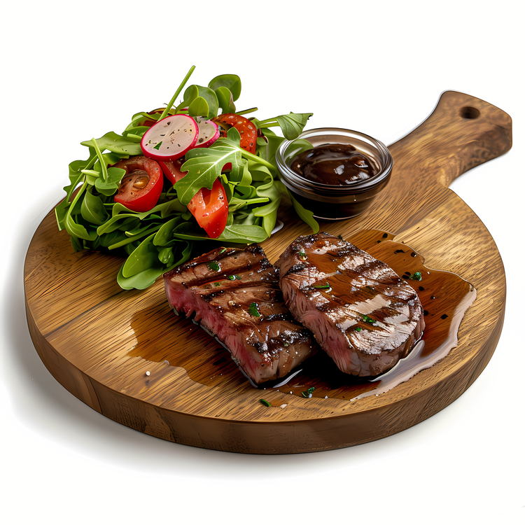 Steak,Wooden Cutting Board,Meat