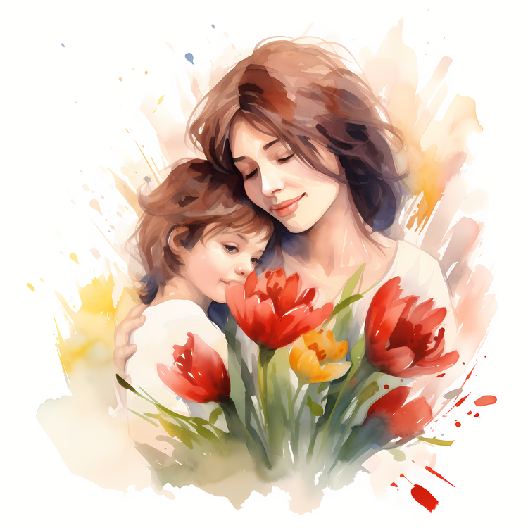 Mothers Day,Watercolor,Painting