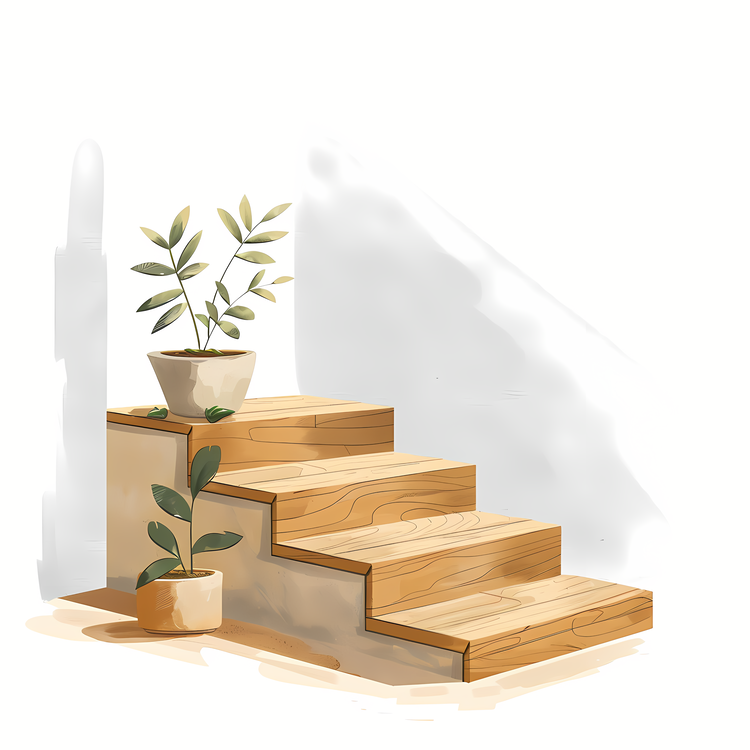 Wood Stairs,Fresh,Green