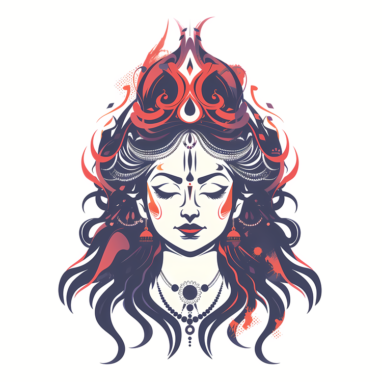 Hindu Goddess,Face,Asian