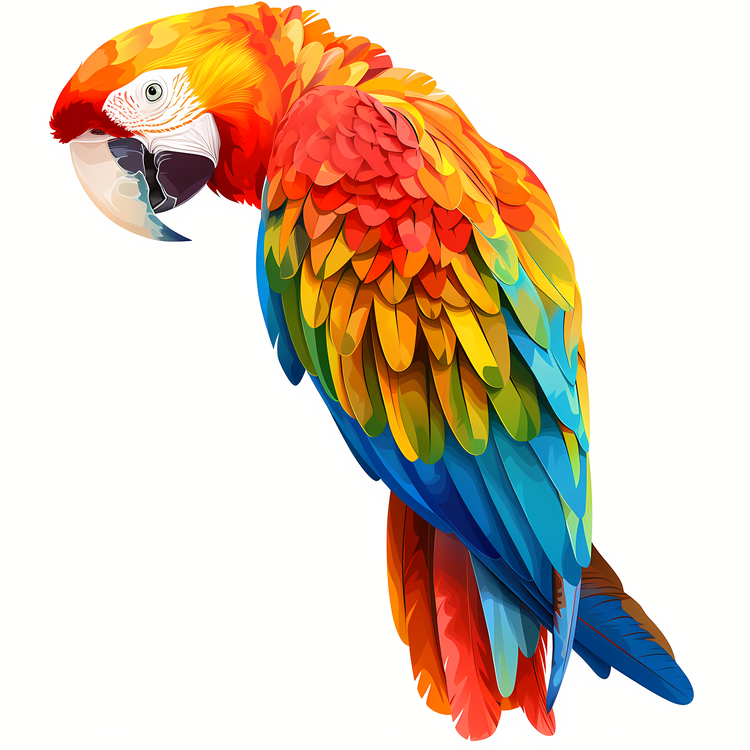 Macaw,Parrot,Rainbow Colors