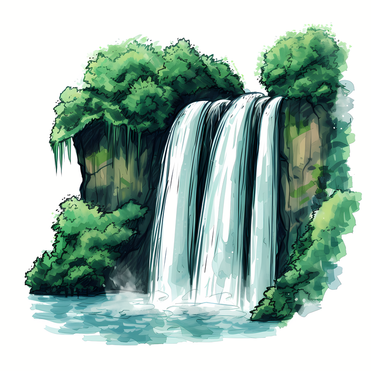 Waterfall,Nature,Greenery