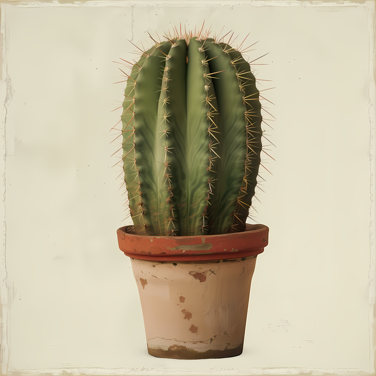 Cactus In Pot,Cactus,Flower Pot