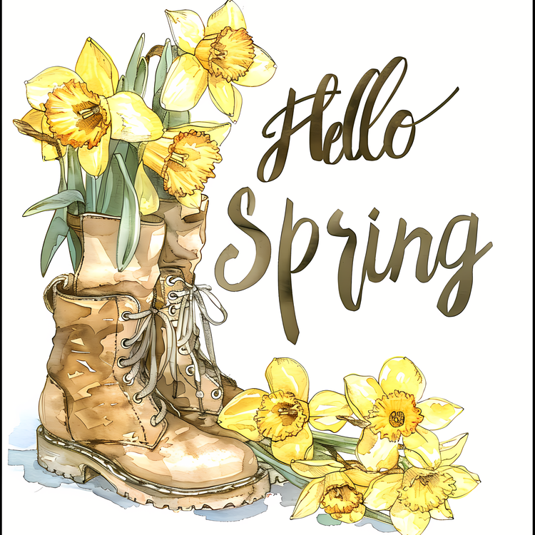 Hello Spring,Boot,Yellow Flowers