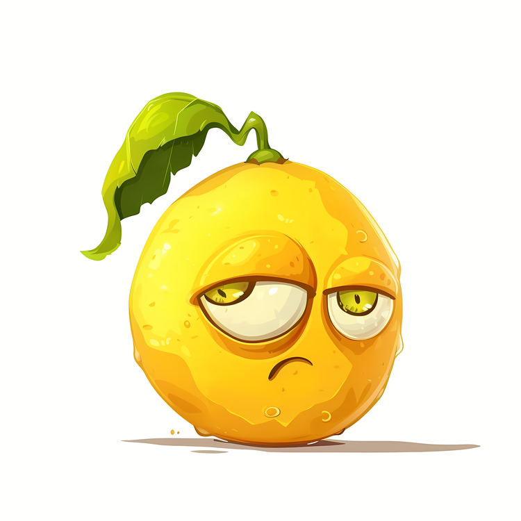 Cartoon Lemon,Happy,Sad