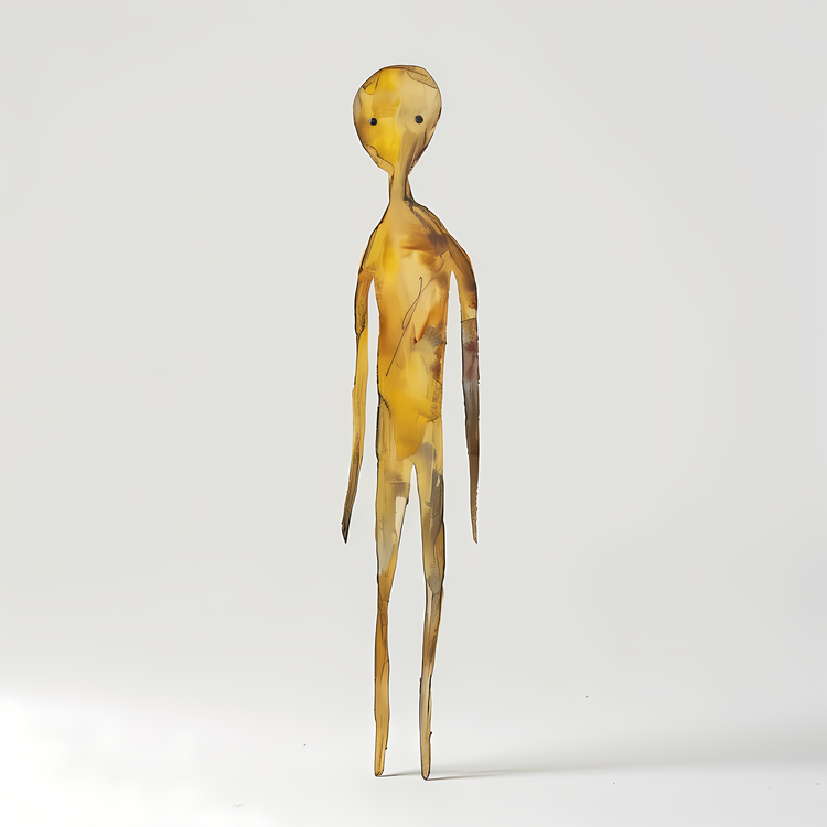 Abstract Figure,Yellow,Figurine