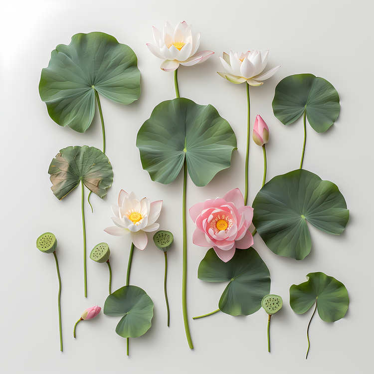 Lotus Flowers,Water Lily,Petals