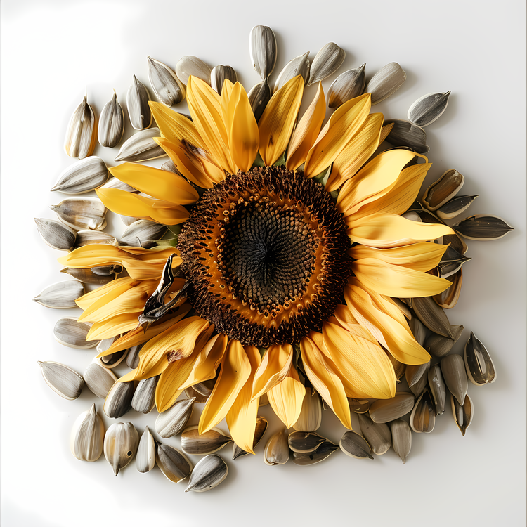 Sunflower And Seeds,Suns,Seeds