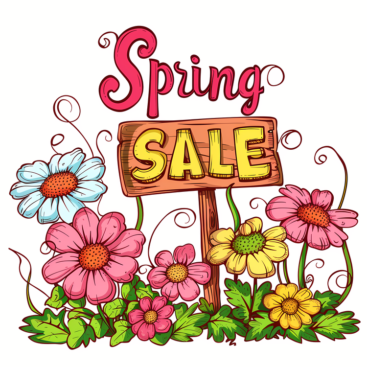Spring Sale Pattern Design,Spring Sale,Garden Flowers