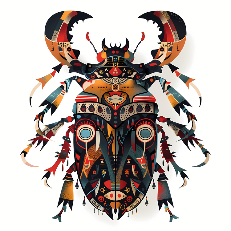 Tibetan Beetle,Art Nouveau Beetle,Decorative Beetle