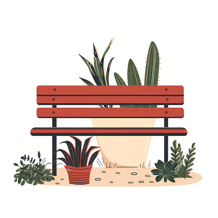 Garden Bench,Greenery,Plants
