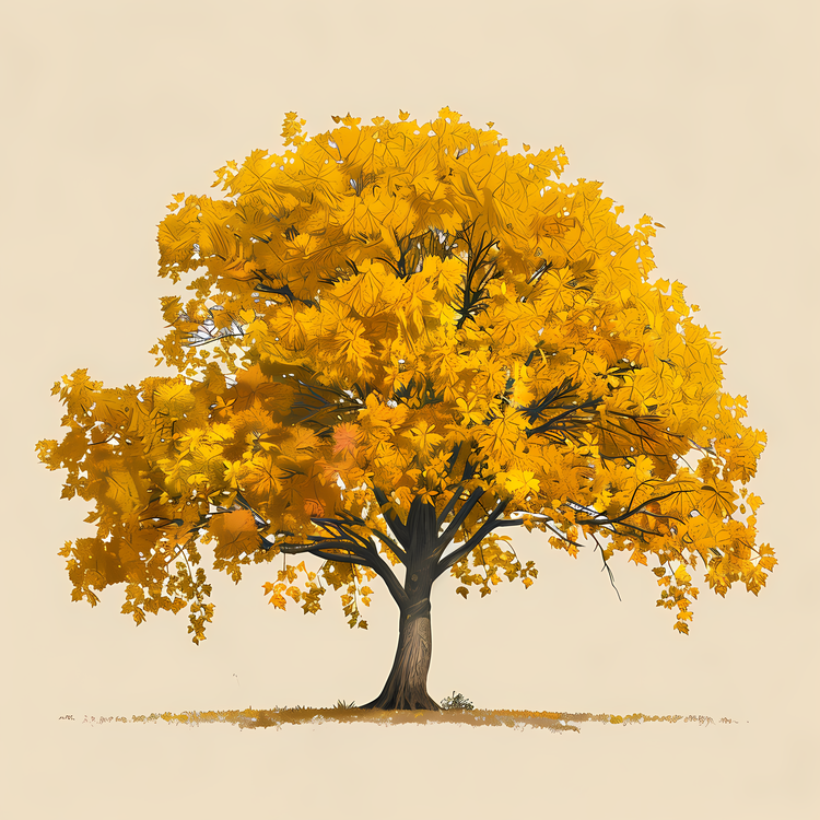 Yellow Maple Tree,Yellow,Fall