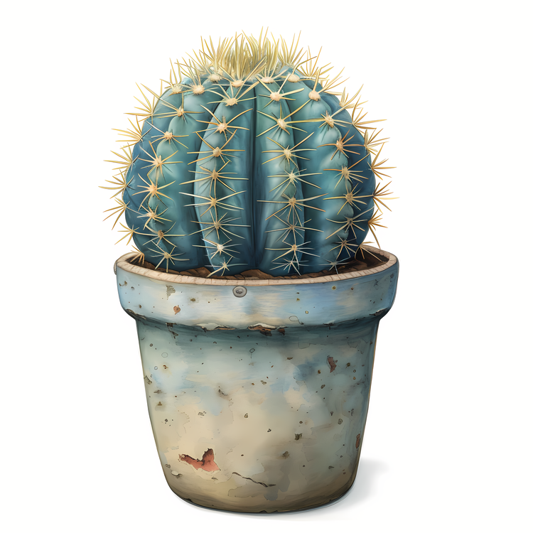 Cactus In Pot,Cactus,Green