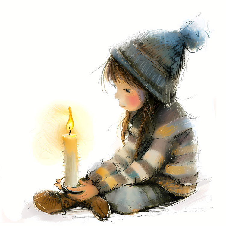 Candlelight Child,Little Girl,Creepy Atmosphere