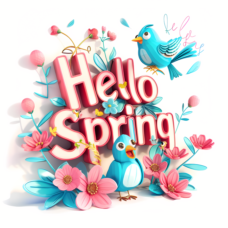 Hello Spring,Spring,Birds