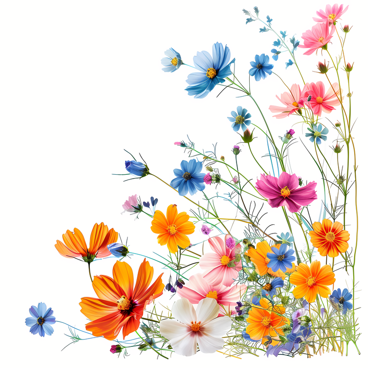 Hello Spring,Colorful,Wildflowers