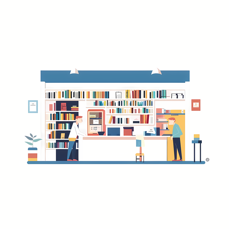 Bookstore,Library,Books