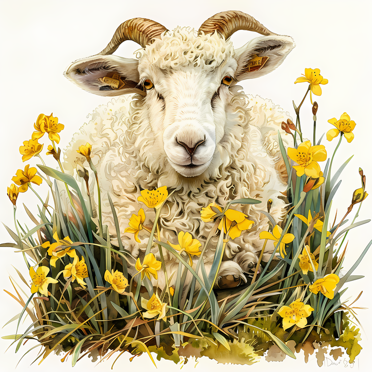 Daffodils,St Davids Day,Sheep