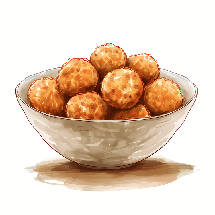 Laddu,Mini Meatballs,Mini Meatball In Bowl