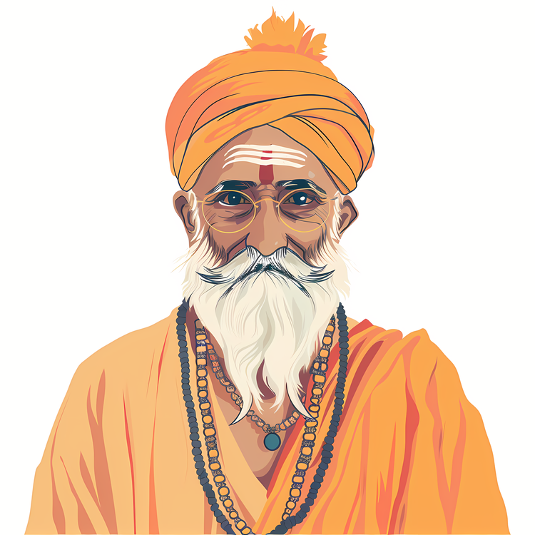 Indian Man,N Older Man With A Beard,Meditating