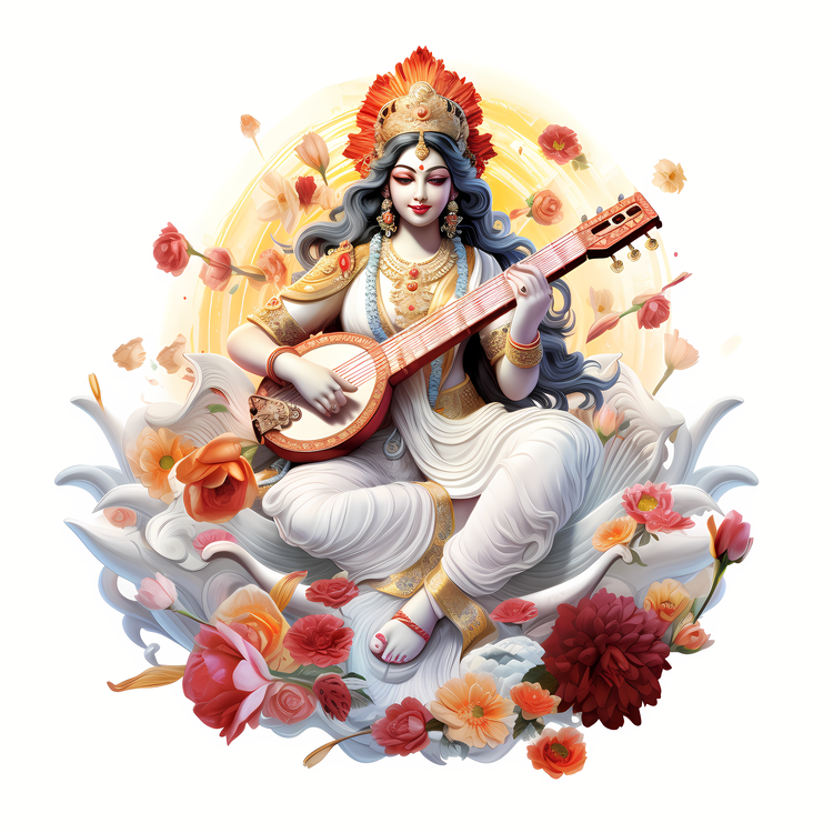 Saraswati Puja,Lordess Of Music,Sitar Music