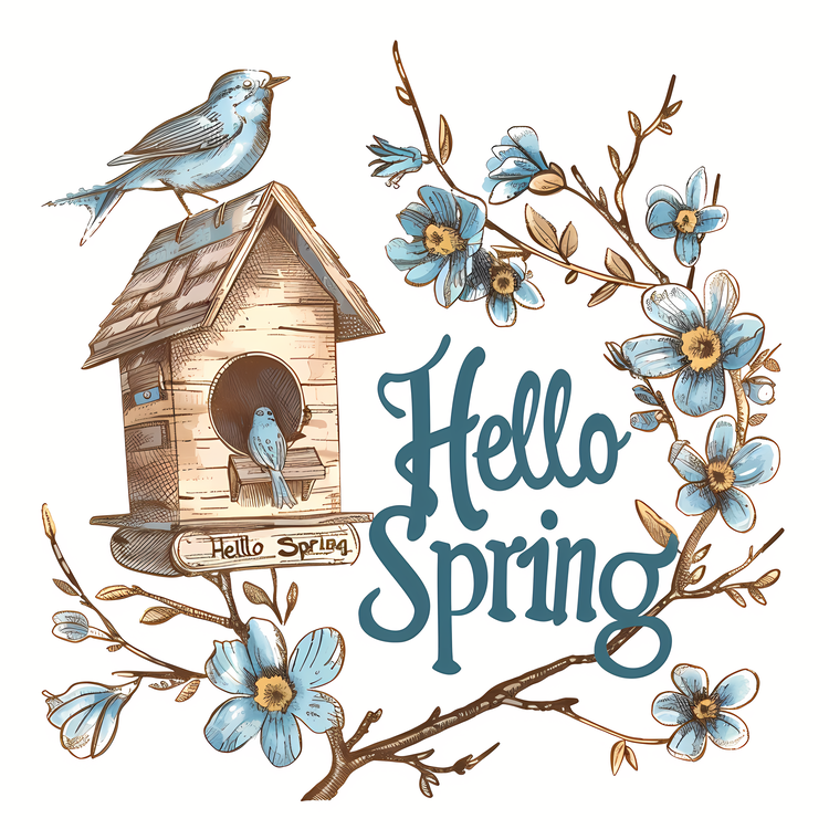 Hello Spring,Easter,Spring