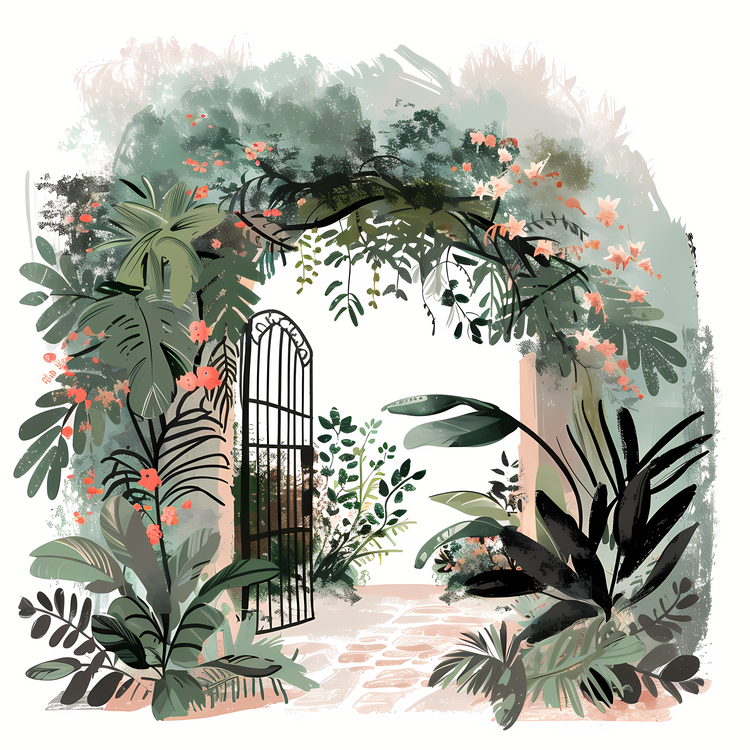 Spring Garden Gate,Img>gateway,Garden