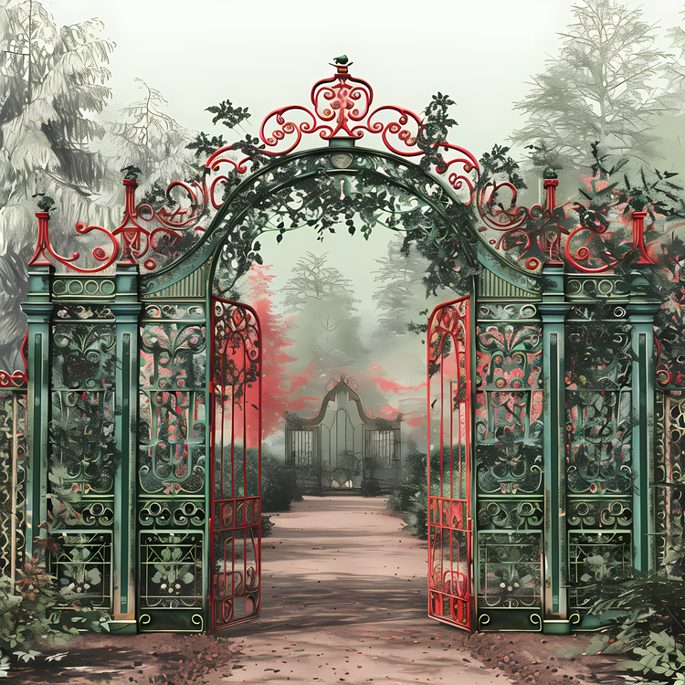 Spring Garden Gate,Gate,Path