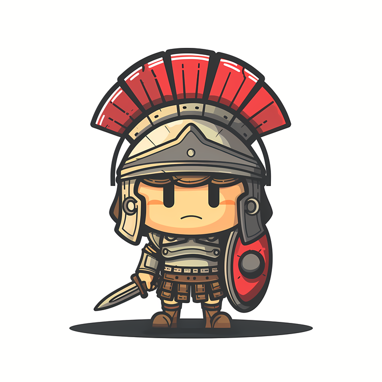 Ancient Rome Soldier,Roman Warrior,Cartoon