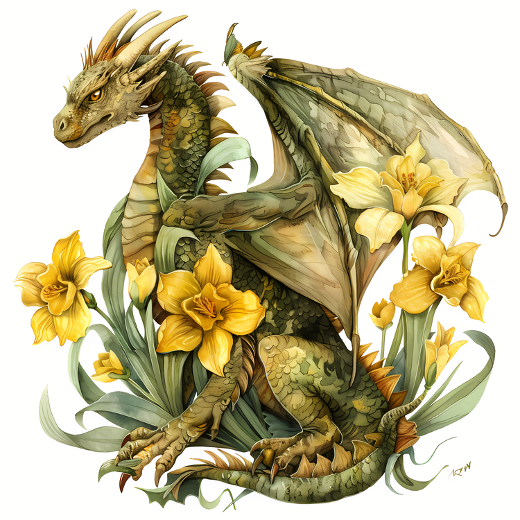 Daffodils,St Davids Day,Dragon