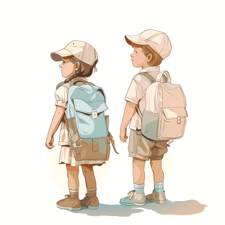 Students With Backpack,Kids,Backpacks