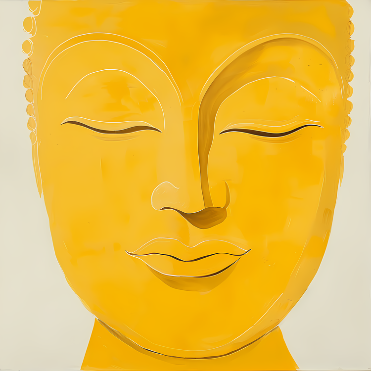Buddha,Yellow,Buddha Head