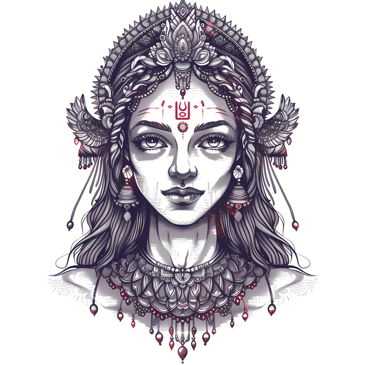 Hindu Goddess,Divine Beauty,Spiritual Aura