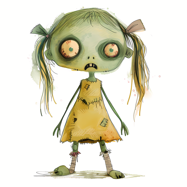 Zombie,Illustrator,Cartoon Character