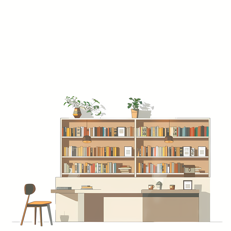 Bookstore,Desk,Shelf