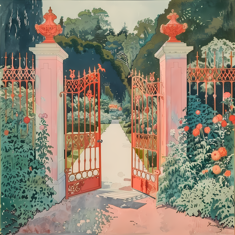 Spring Garden Gate,Garden,Gate