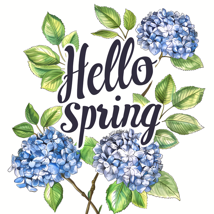Hello Spring,Watercolor,Spring