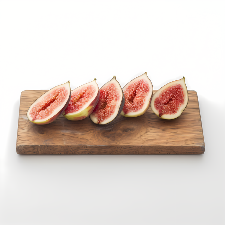 Sliced Figs,Fruit,Wooden Cutting Board
