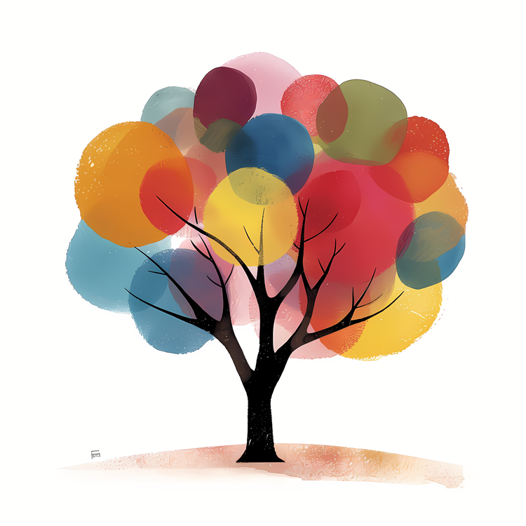 Whimsical Tree,Colorful,Tree