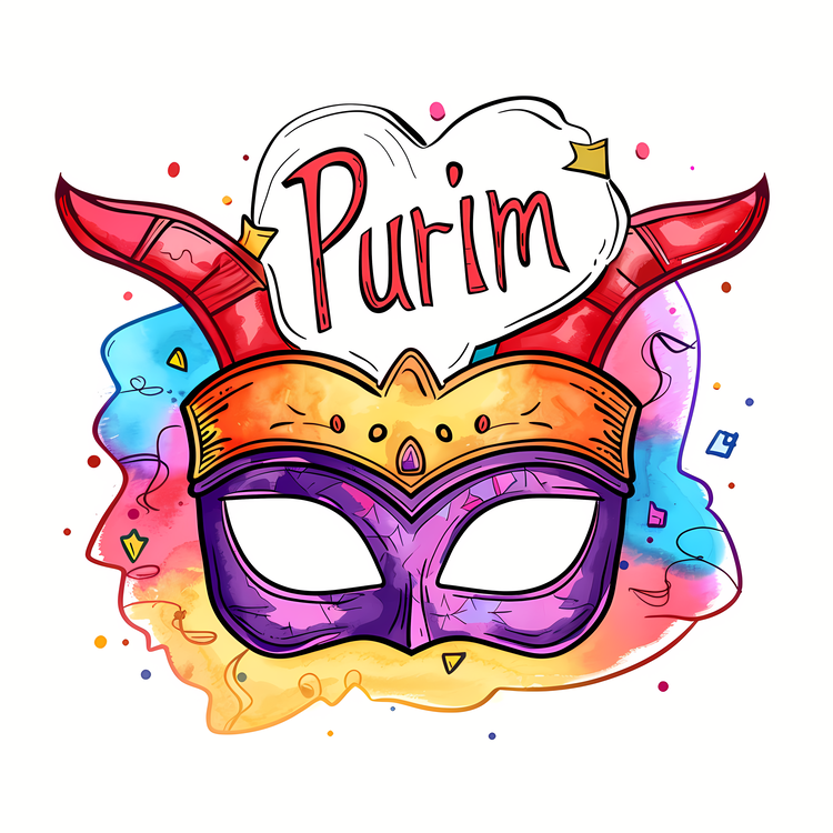 Purim,Masks,Colorful