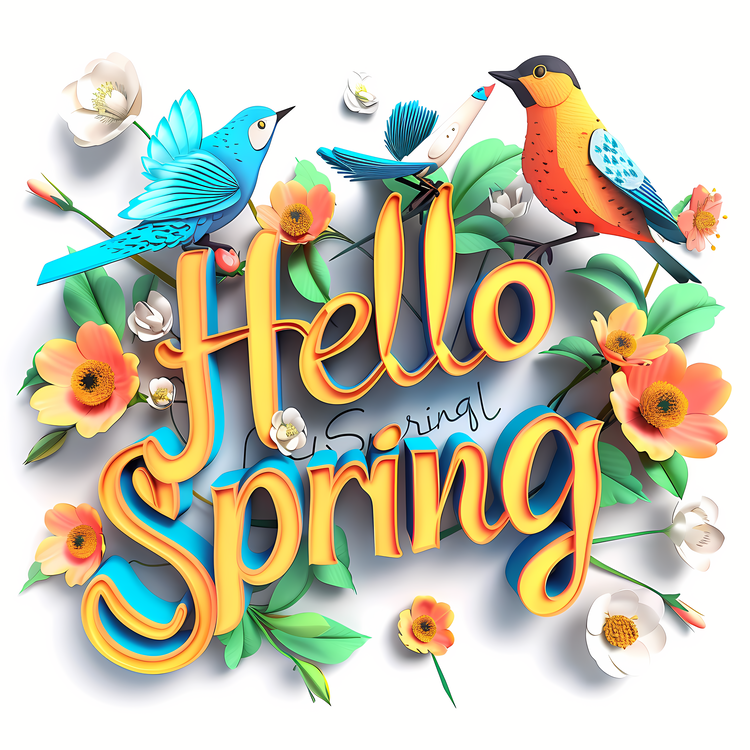 Hello Spring,Birds,Spring