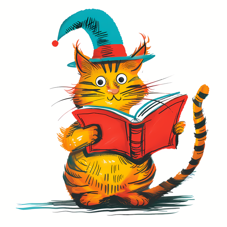 Read Across America Day,Cat,Reading A Book